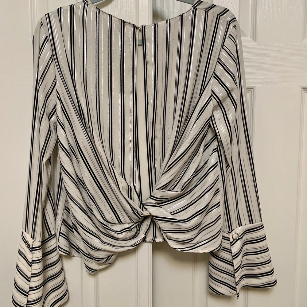 Open back striped blouse